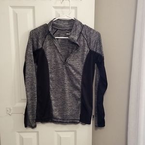 Grey Athletic Half-Zip Long Sleeve